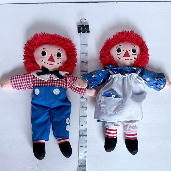 Set of 2 Playskool Vintage 80s Raggedy Ann Doll and Raggedy Andy Doll 12" *READ* - Picture 4 of 16